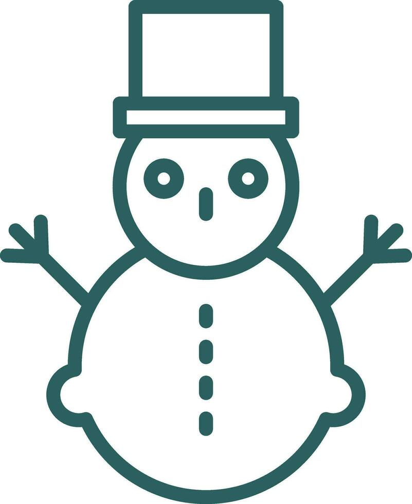 Snowman Vector Icon Design