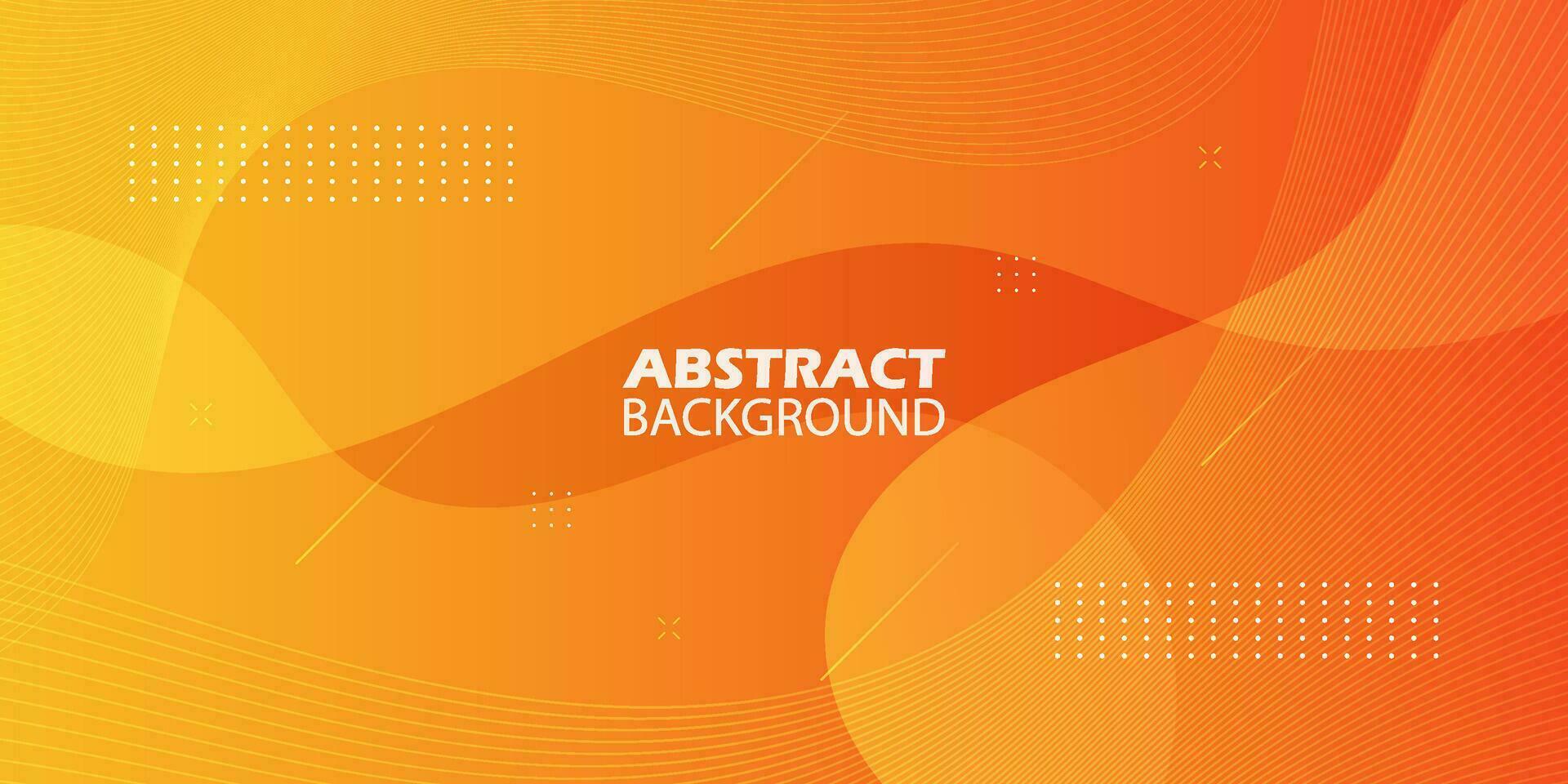 Abstract orange wave bacgkround with bright gradient. Abstract geometric pattern simple background for banner, brochure, presentation design, and business card. Eps10 vector