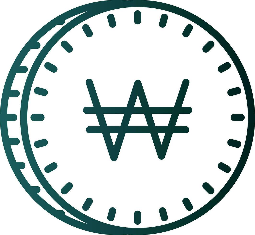 won vector icono diseño