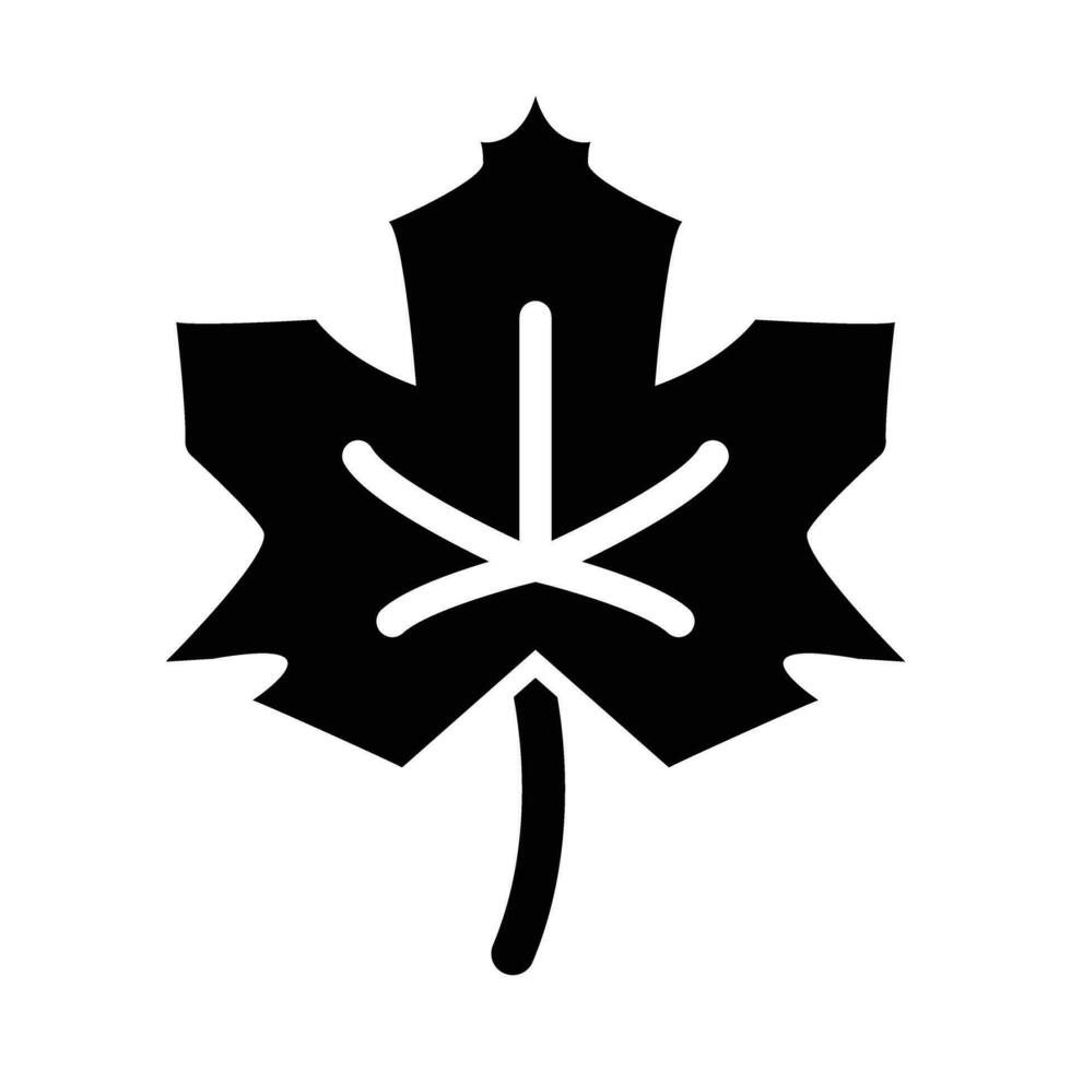 Maple Leaf Vector Glyph Icon For Personal And Commercial Use.