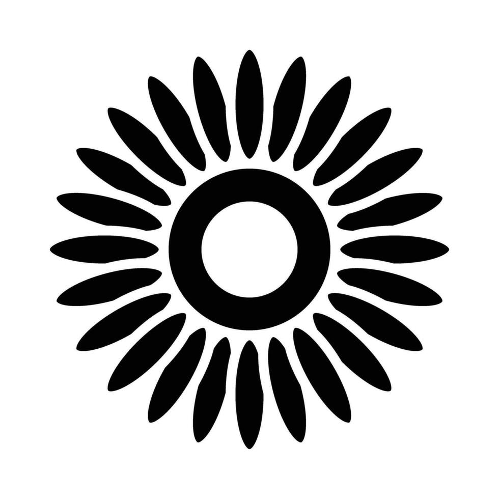 Sunflower Vector Glyph Icon For Personal And Commercial Use.