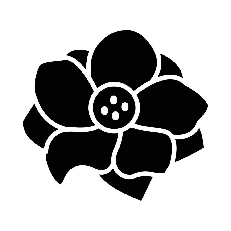 Anemone Vector Glyph Icon For Personal And Commercial Use.