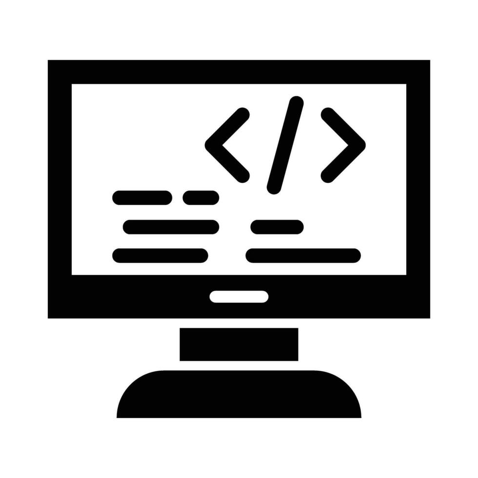 programación vector glifo icono para personal y comercial usar.