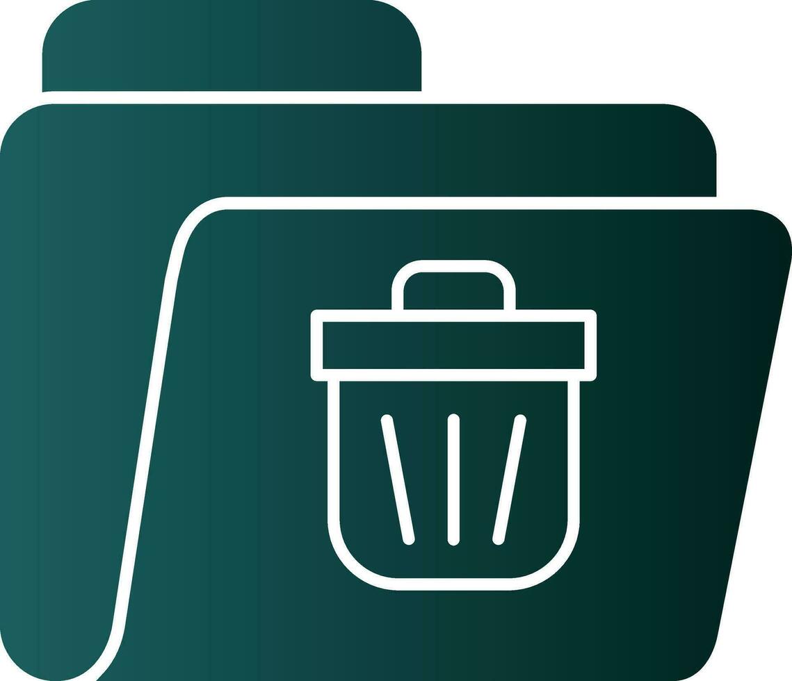 Delete Folder Vector Icon Design