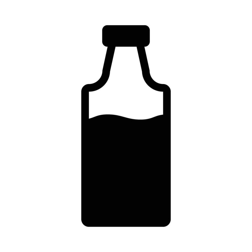 Milk Bottle Vector Glyph Icon For Personal And Commercial Use.