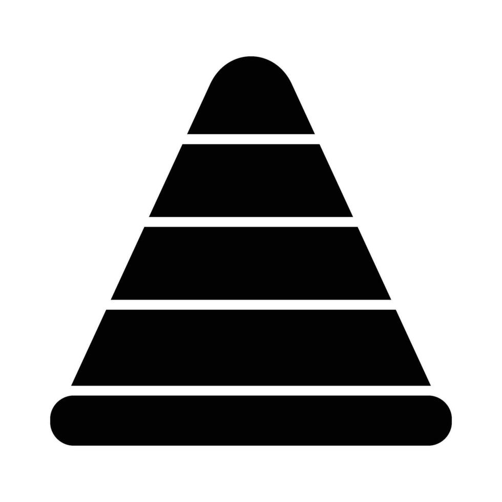 Traffic Cone Vector Glyph Icon For Personal And Commercial Use.