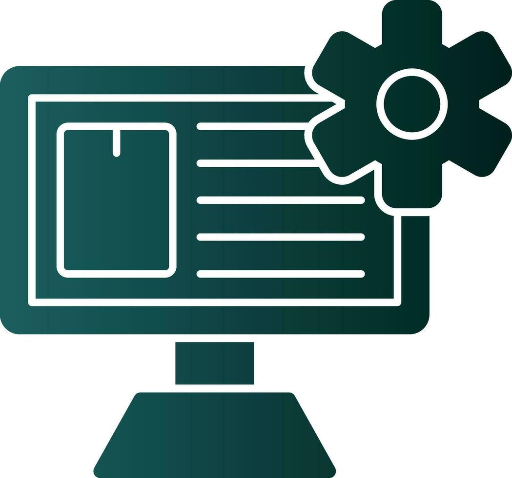 Content Management System Vector Icon Design