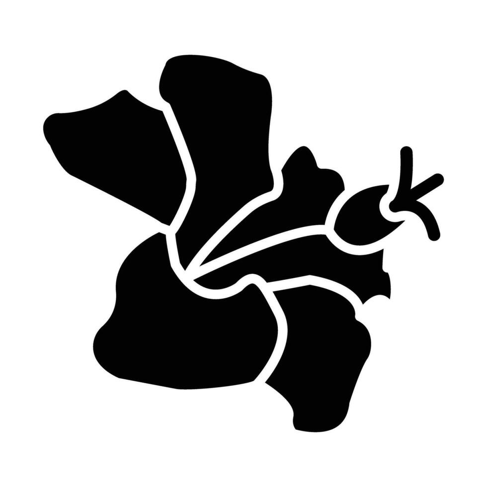 Hibiscus Vector Glyph Icon For Personal And Commercial Use.