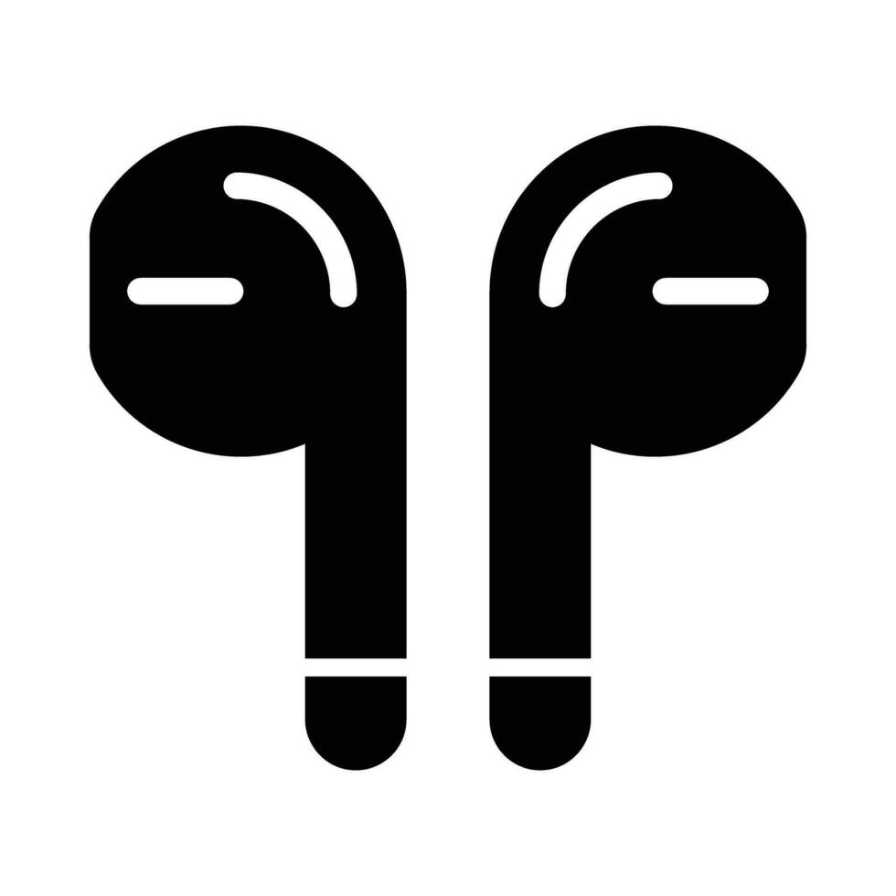 Earbud Vector Glyph Icon For Personal And Commercial Use.