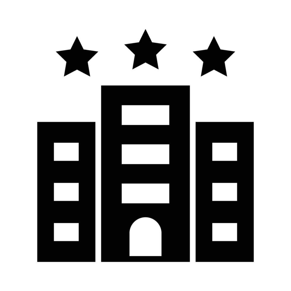 Hotel Vector Glyph Icon For Personal And Commercial Use.