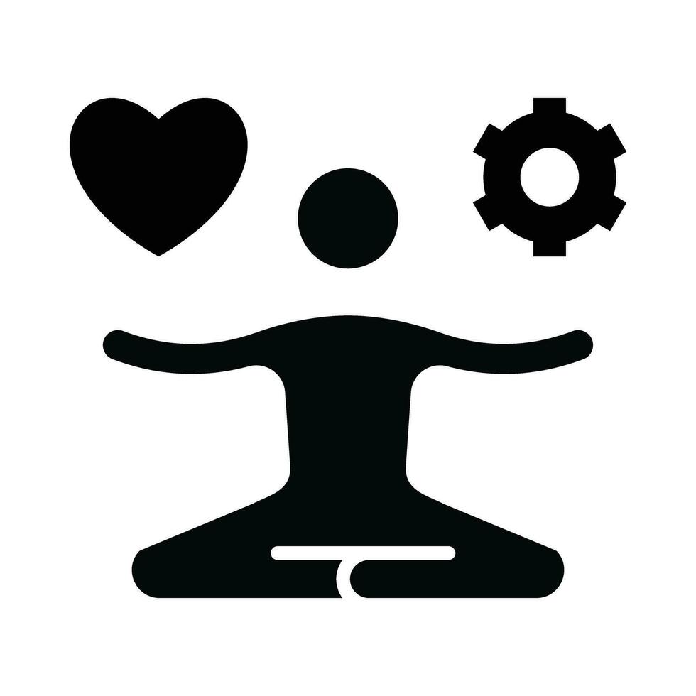 Stress Management Skills Vector Glyph Icon For Personal And Commercial Use.