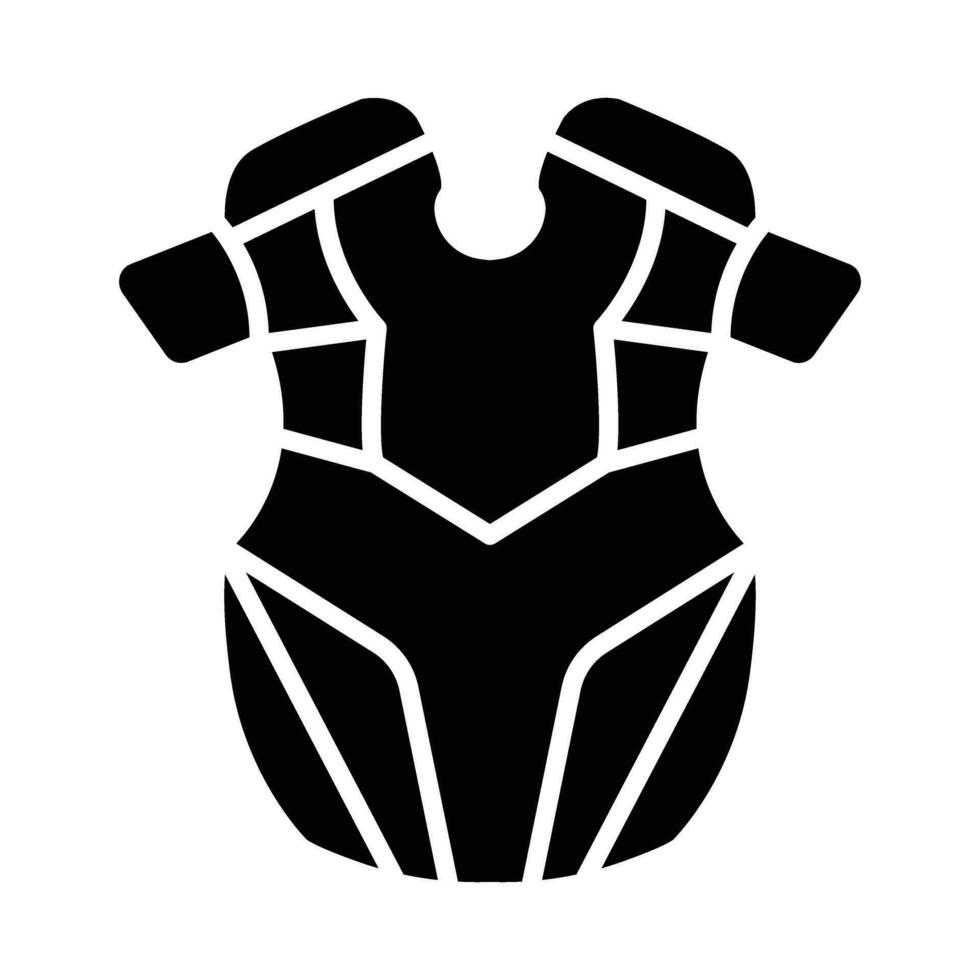 Chest Protection Vector Glyph Icon For Personal And Commercial Use.