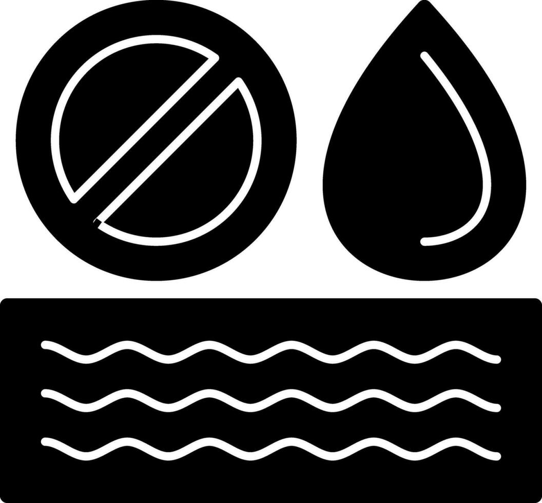 No agua vector icono diseño