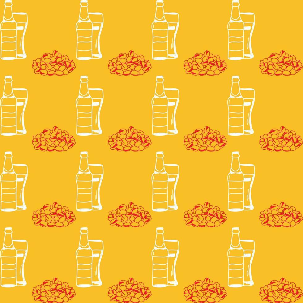 Free vector modern set of hand drawn patterns for oktoberfest design