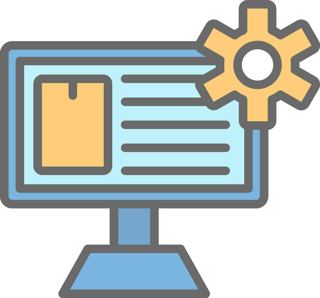 Content Management System Vector Icon Design