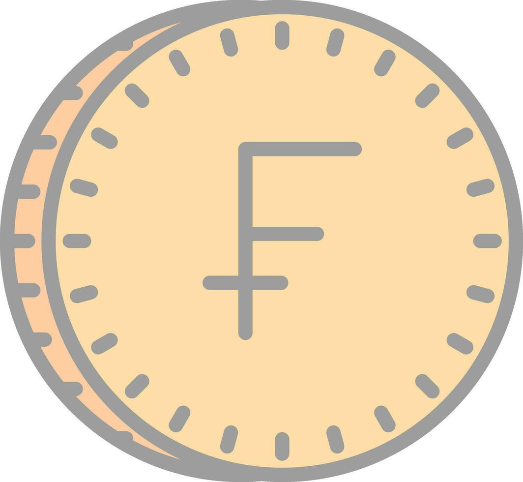 Swiss Franc Vector Icon Design