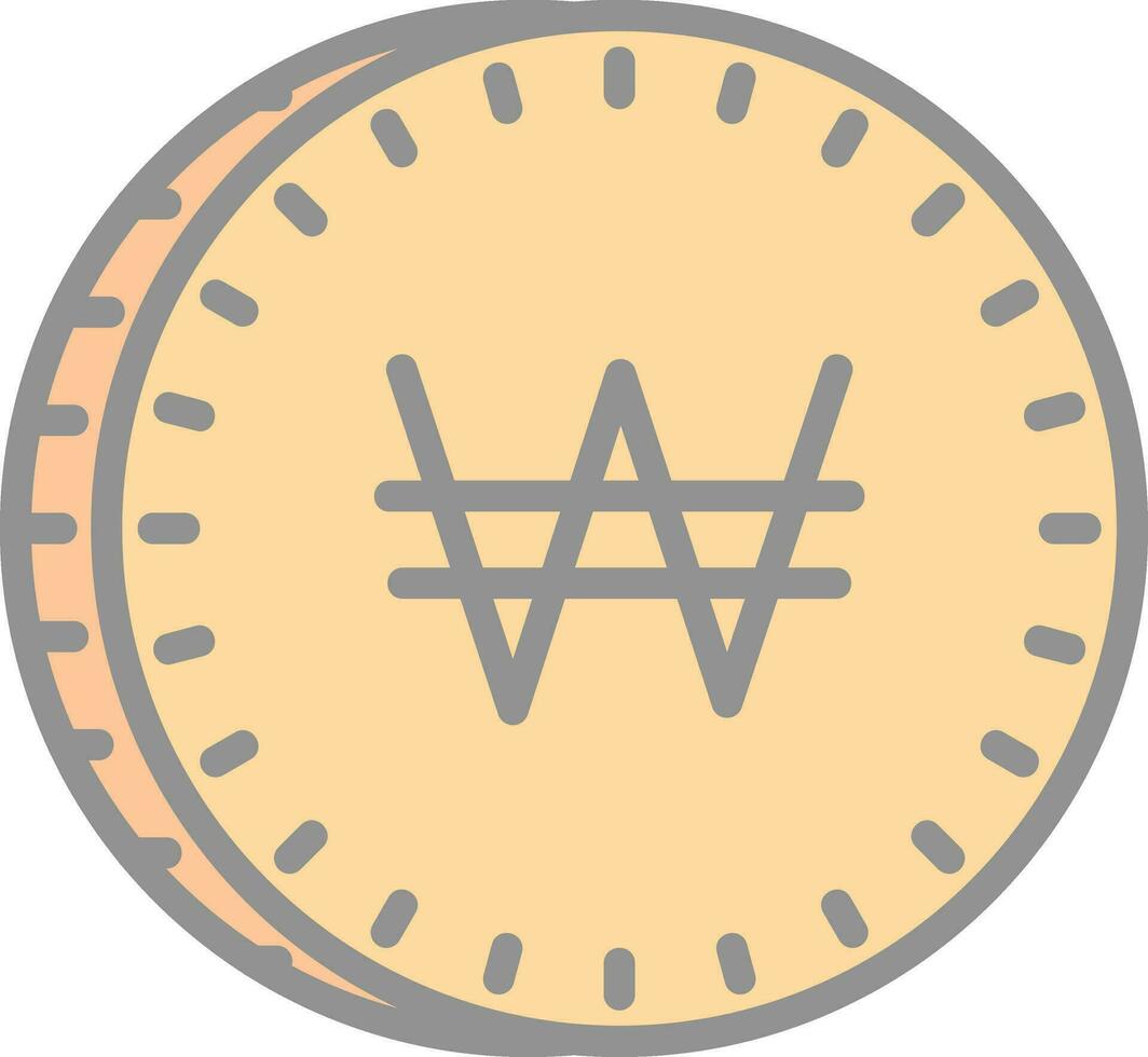 won vector icono diseño