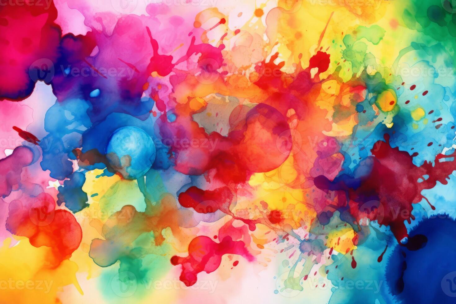 Watercolor colorful background. Generate Ai photo
