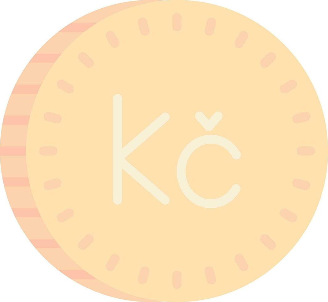 Czech Koruna Vector Icon Design