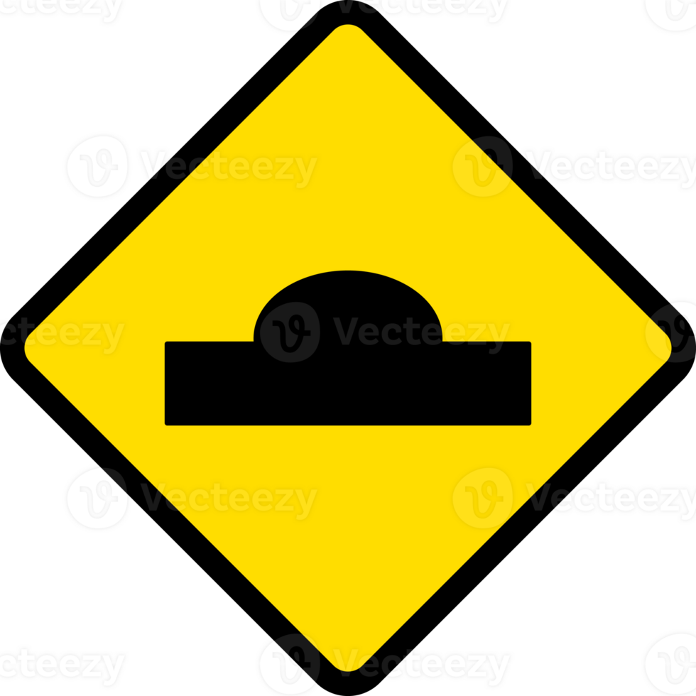 Speed hump, Road signs, warning signs icons. png