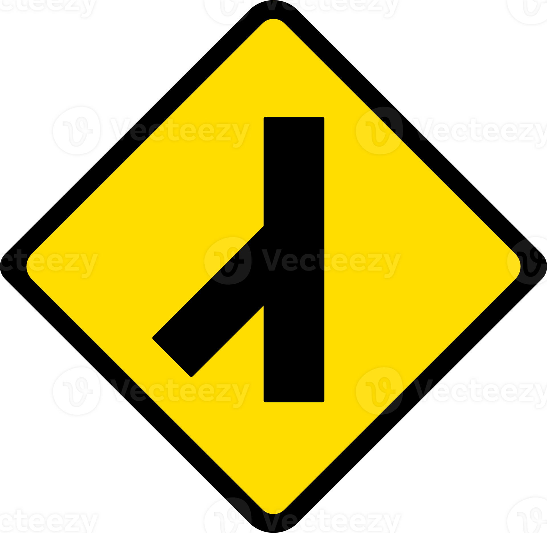 Skewed side road junction on left, Road signs, warning signs icons