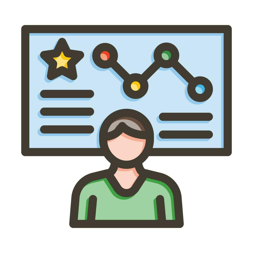Individual Training Vector Thick Line Filled Colors Icon For Personal And Commercial Use.