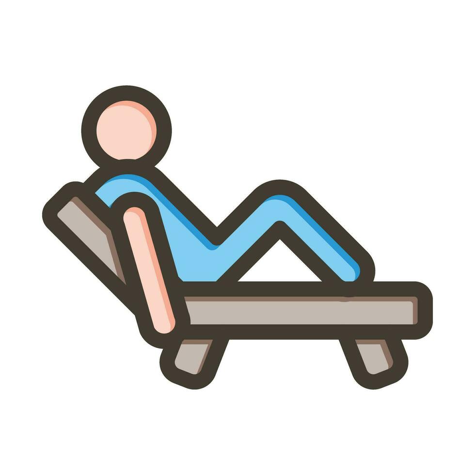 Relax Vector Thick Line Filled Colors Icon For Personal And Commercial Use.