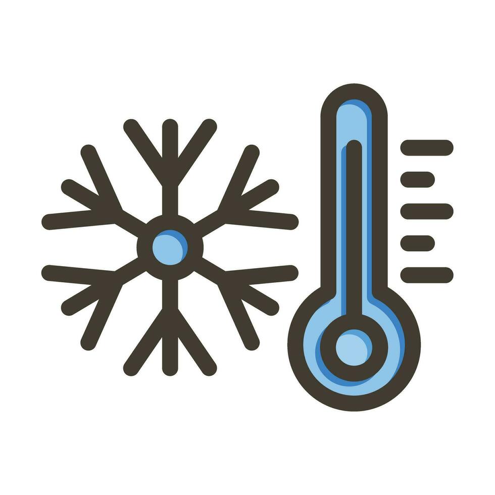 Cooling Vector Thick Line Filled Colors Icon For Personal And Commercial Use.