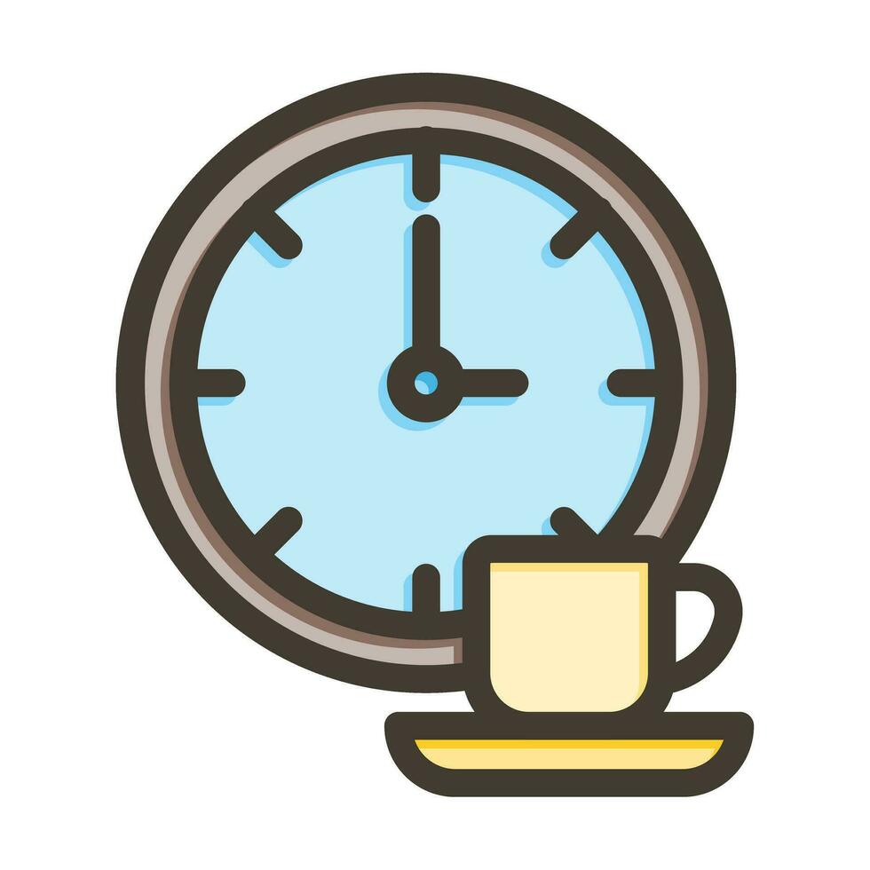 Coffee Break Vector Thick Line Filled Colors Icon For Personal And Commercial Use.