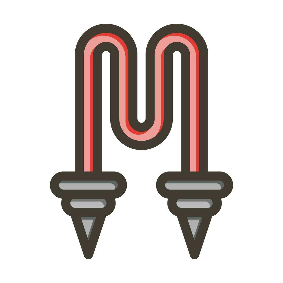 Heating Element Vector Thick Line Filled Colors Icon For Personal And Commercial Use.