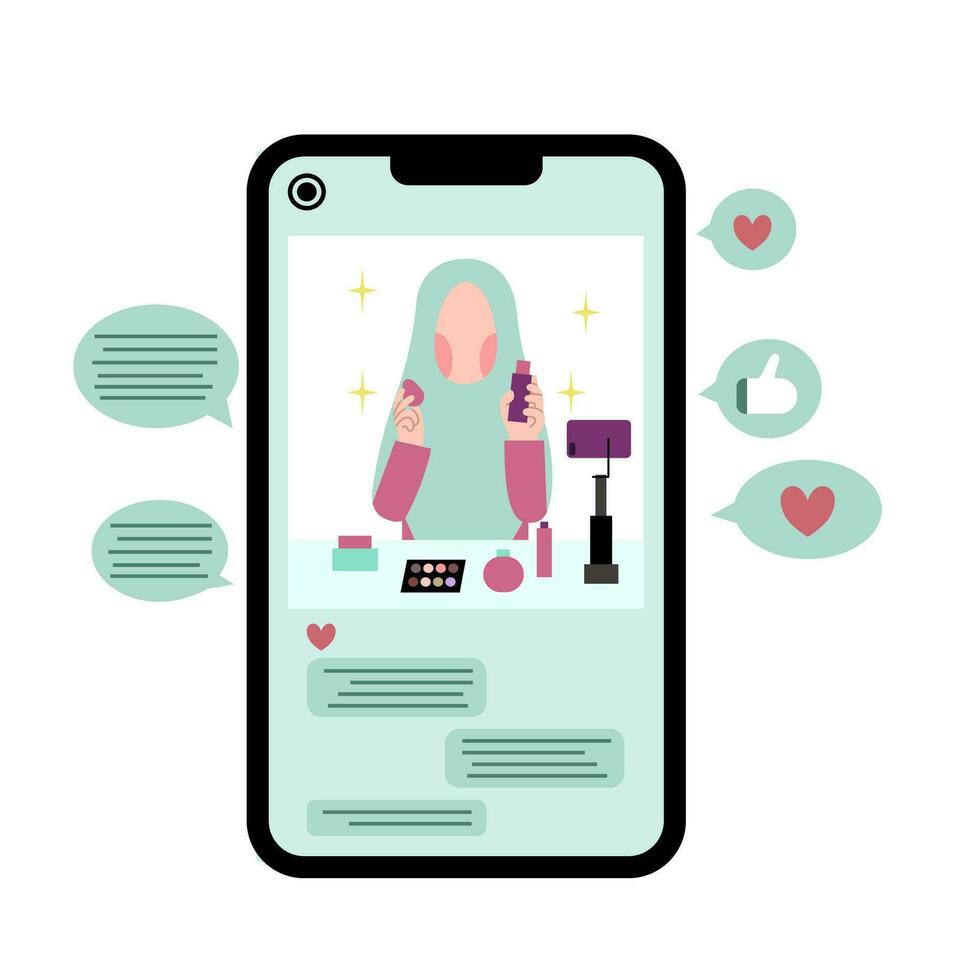 Muslimah Live Selling vector