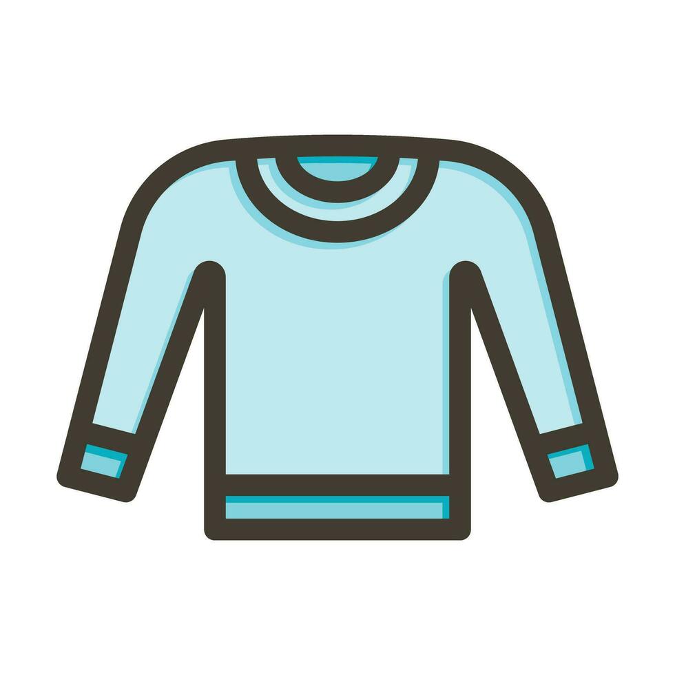 Sweatshirt Vector Thick Line Filled Colors Icon For Personal And Commercial Use.