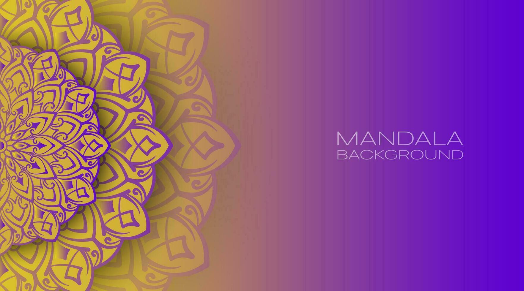 colorful gradation background  with mandala decoration vector