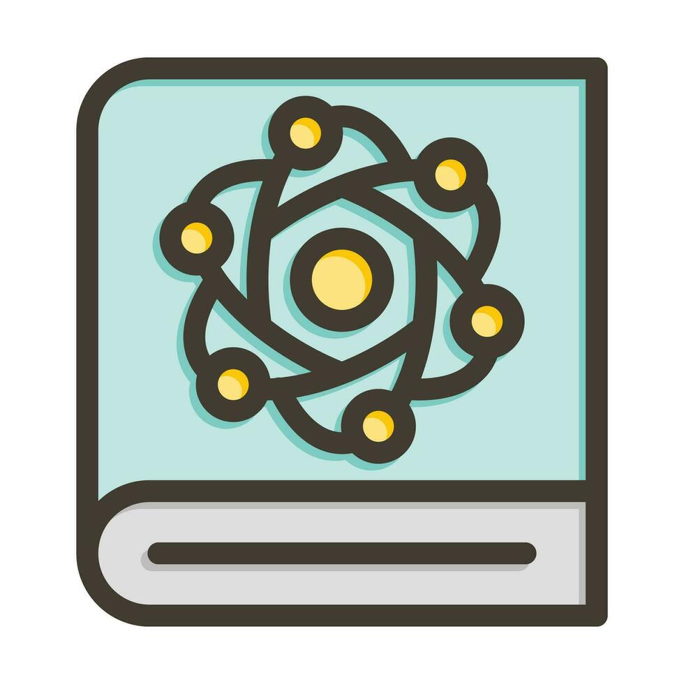 Science Book Vector Thick Line Filled Colors Icon For Personal And Commercial Use.