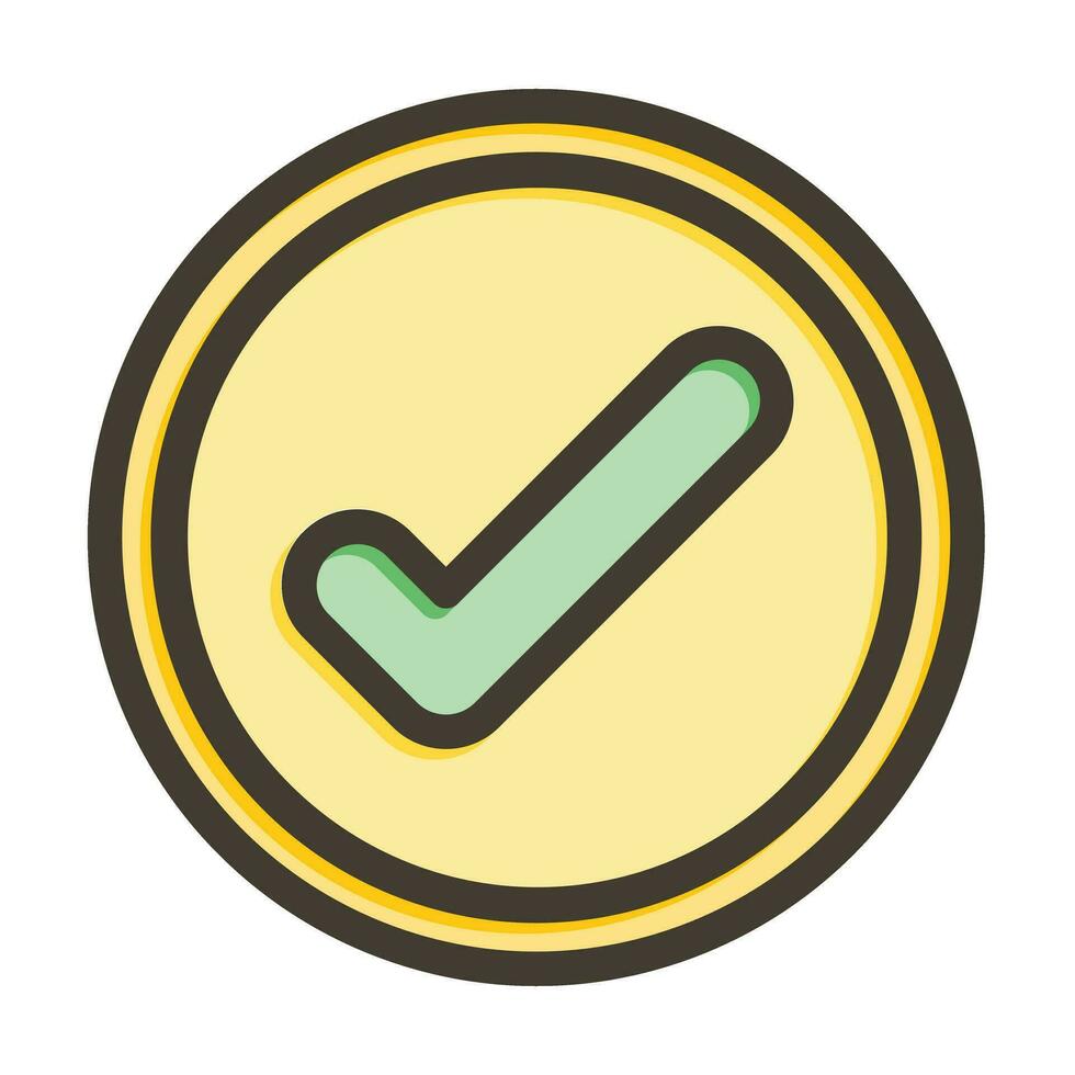 Checked Vector Thick Line Filled Colors Icon For Personal And Commercial Use.