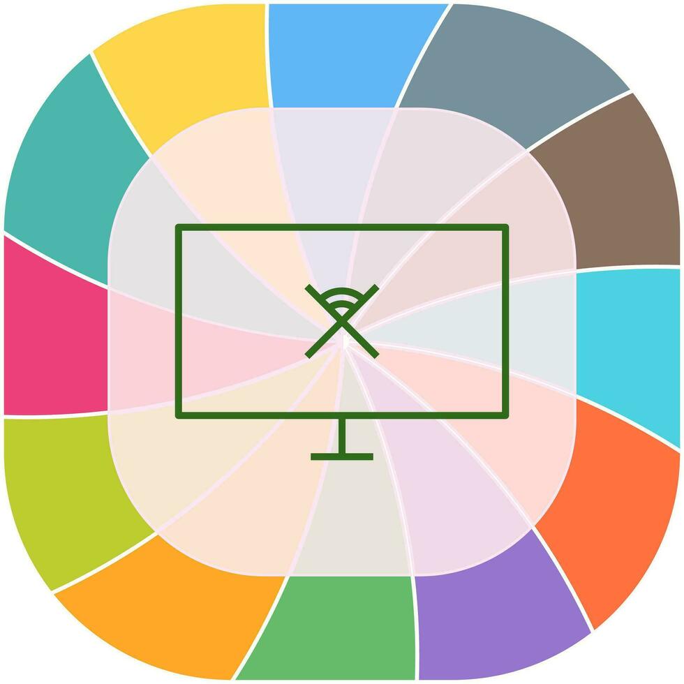Unique Disconnected Network Vector Icon