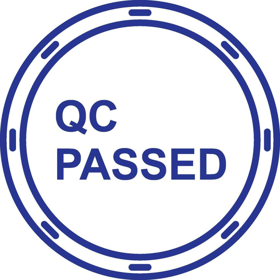 Unique QC Passed Vector Icon