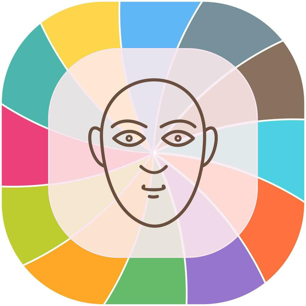 icono de vector de rostro humano