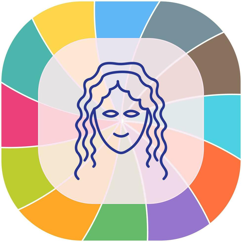 Hair Curly Vector Icon