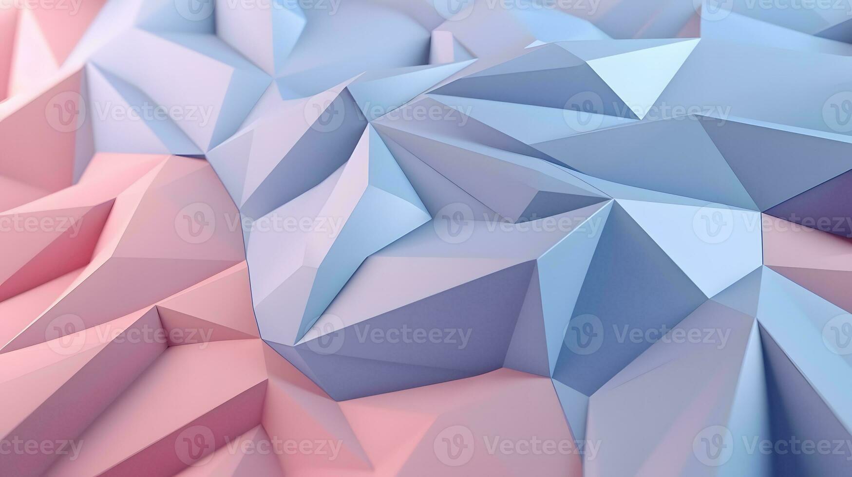 Abstract 3D polygonal background with pastel color. AI GEnera photo