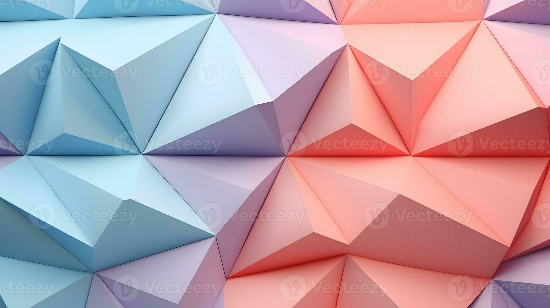 Abstract 3D polygonal background with pastel color. AI GEnera photo