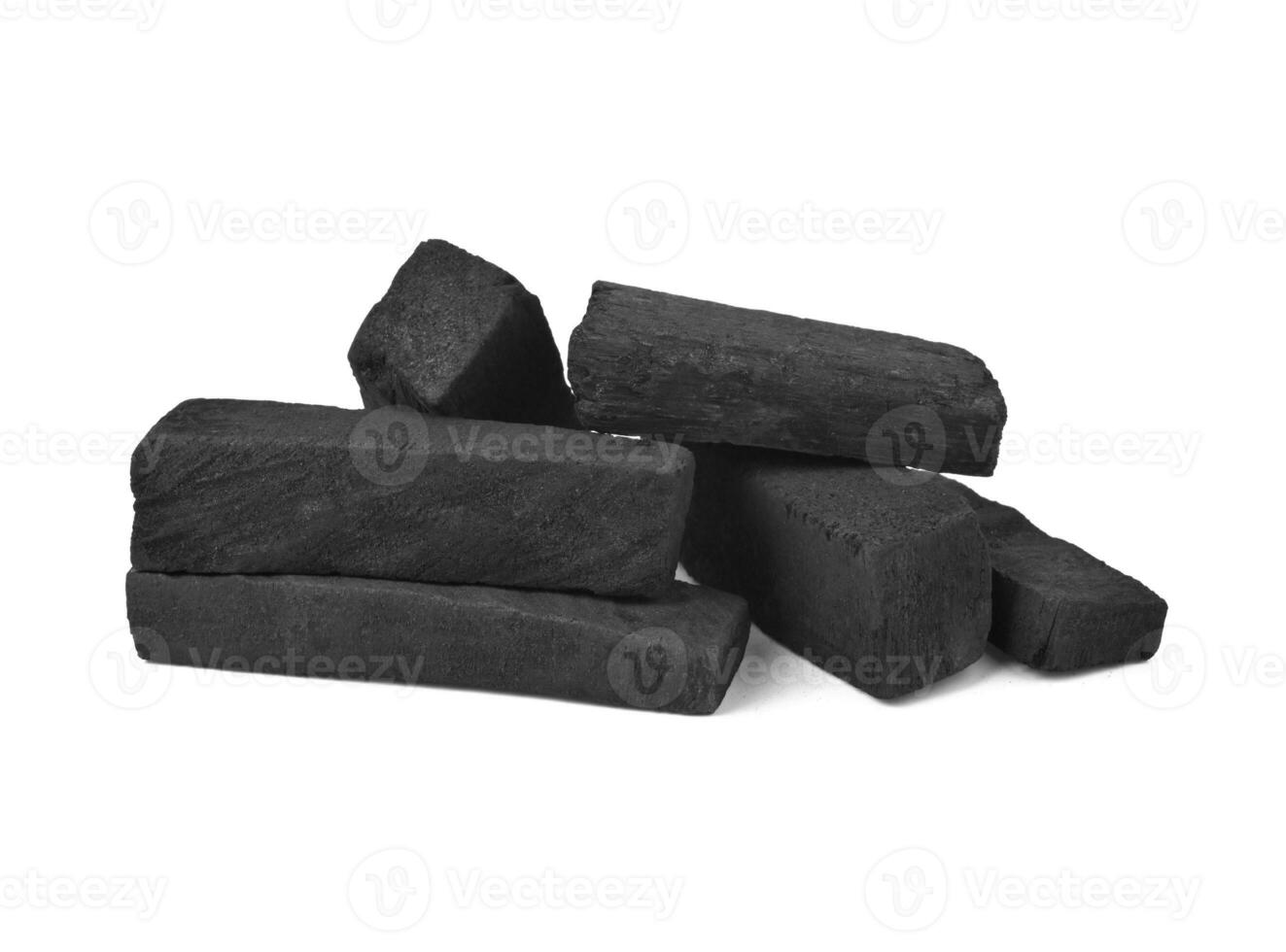 charcoal isolated on white background. photo