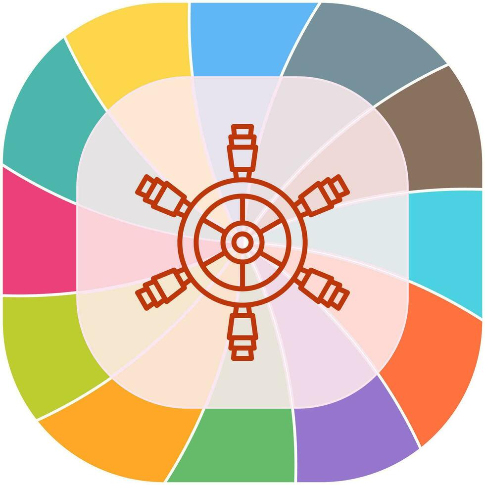 Ship Wheel Vector Icon