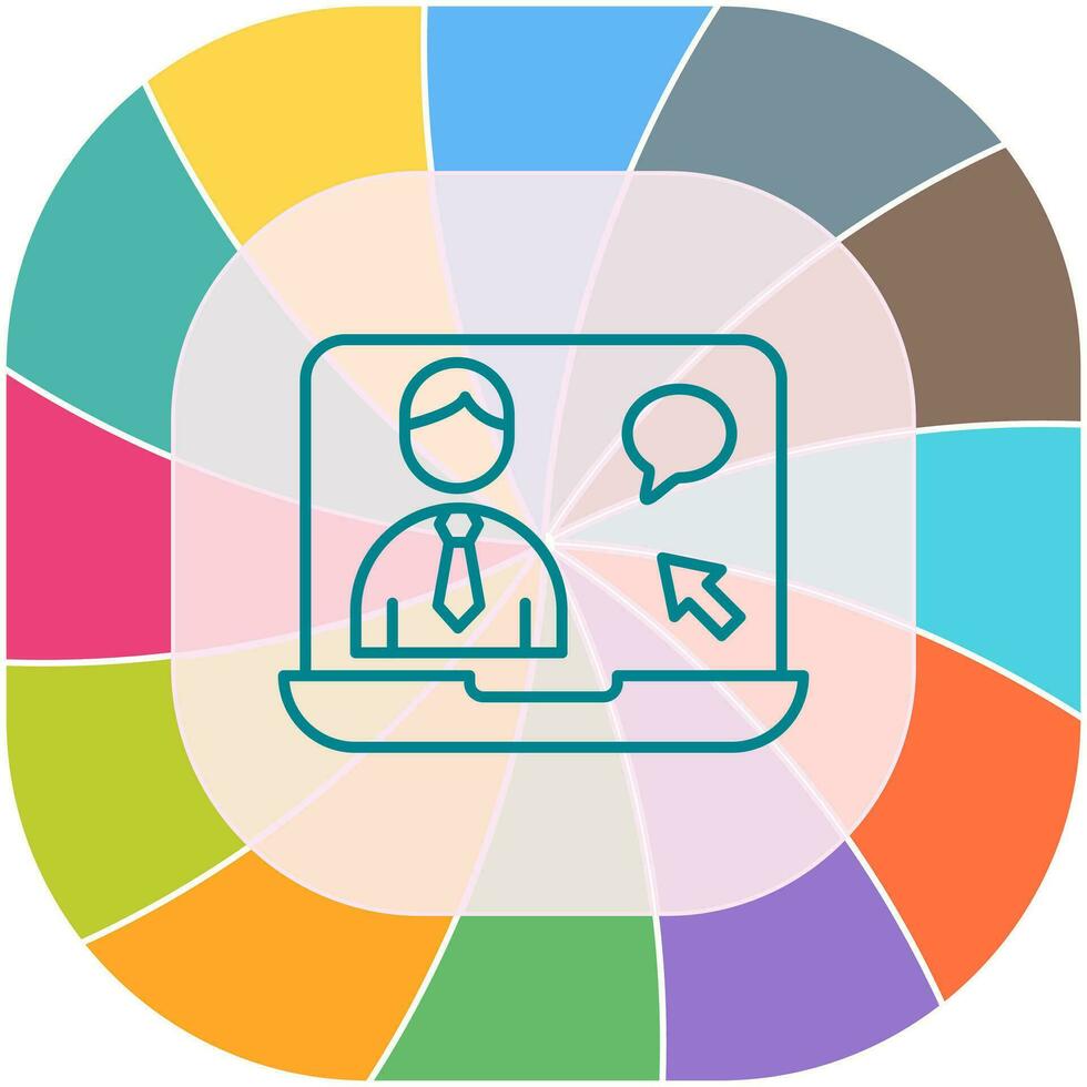 Online Interview Vector Icon