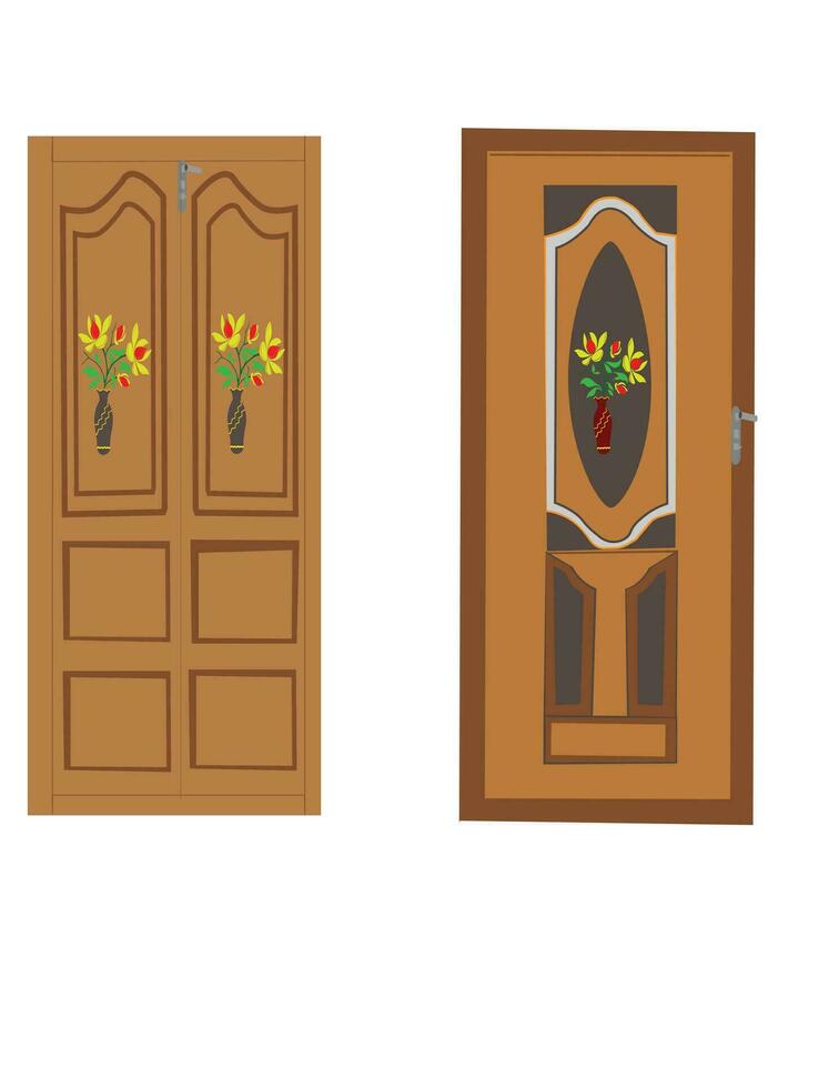 woden door download eps file . vector