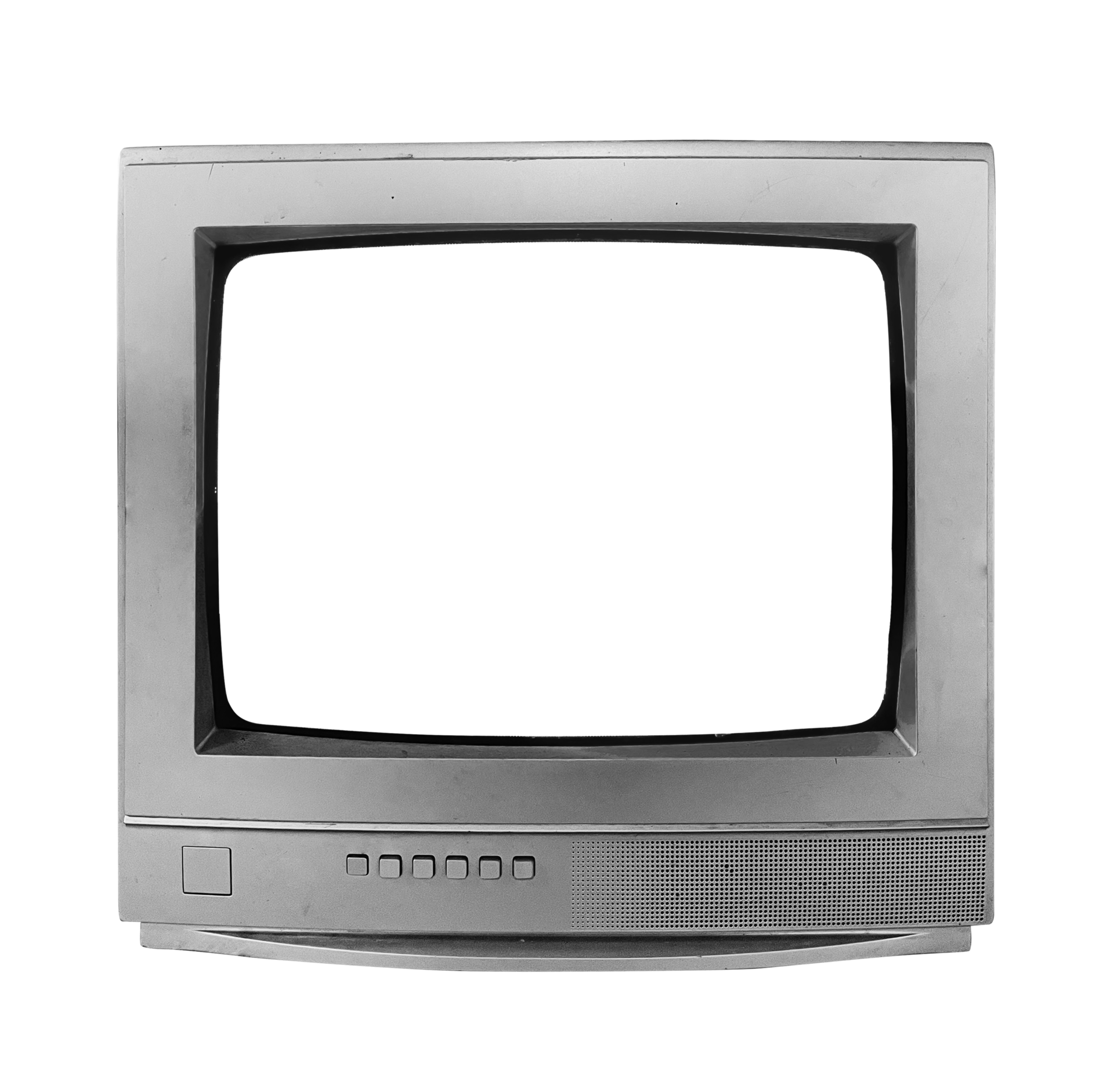 Old tv with blank screen mockup 29249920 PNG