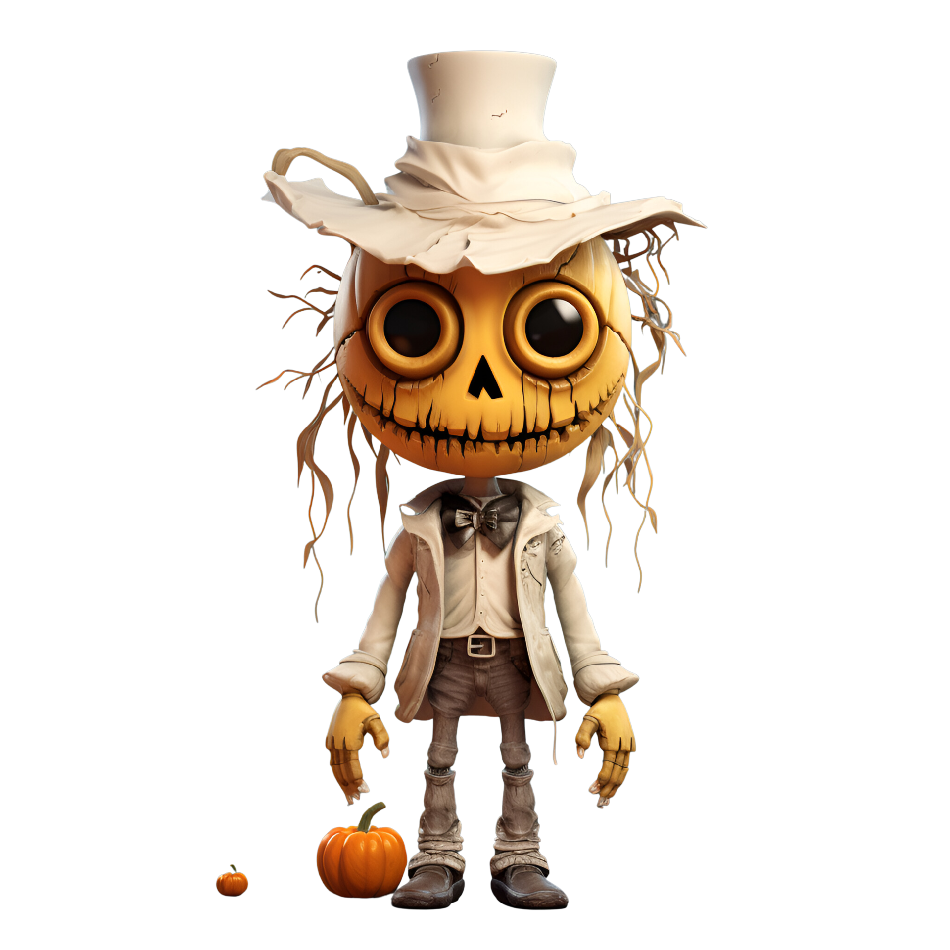 Halloween Style Straw Man Scarecrows No Background Applicable to any