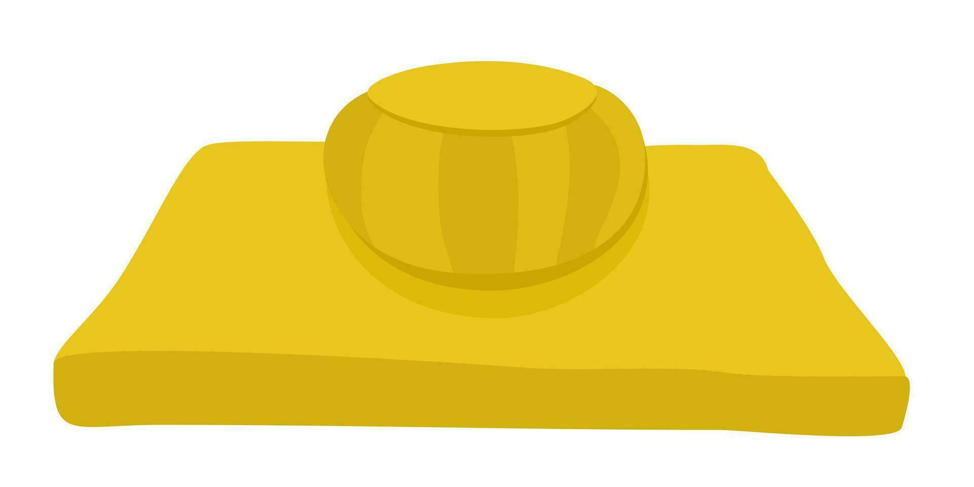 Meditation cushion. Vector isolated illustration