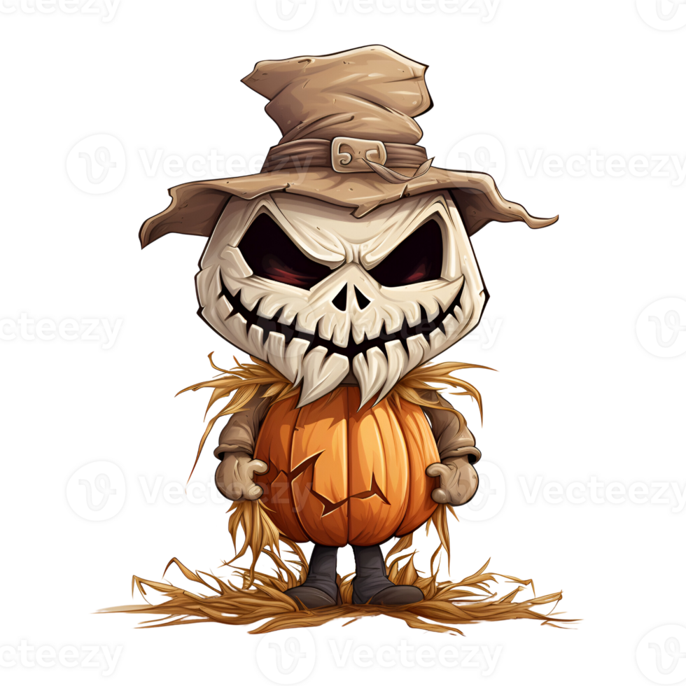 Cartoon Style Halloween Characters No Background Applicable to Any Context Perfect for Print on Demand Merchandise AI Generativve png