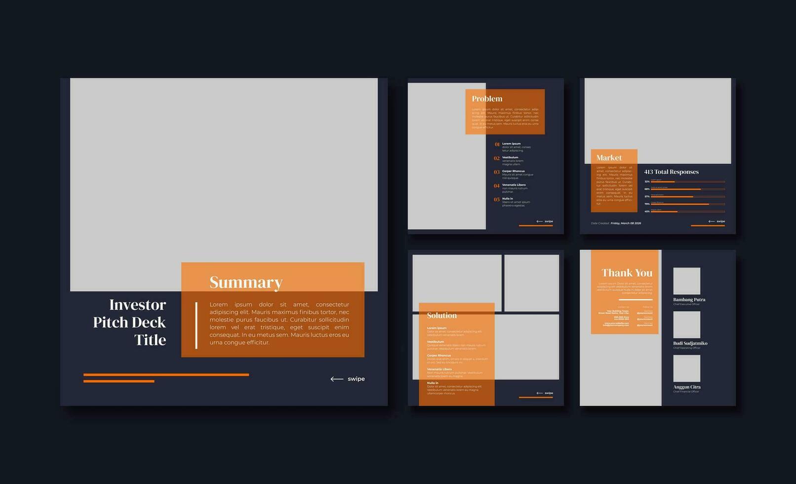 Business presentation social media post template vector